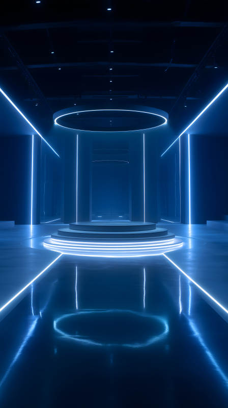 未來感舞臺藍(lán)光科技-圖片