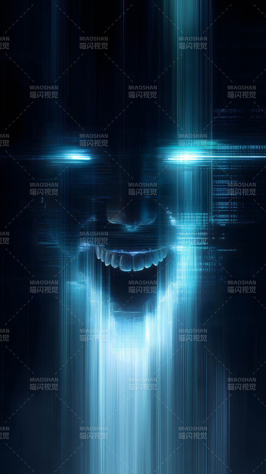 科技感恐惧笑容头像-图片