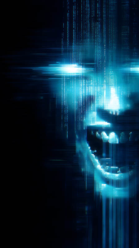 數(shù)字化驚悚面孔-圖片