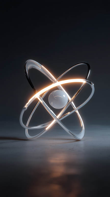 抽象原子模型發(fā)光設(shè)計-圖片