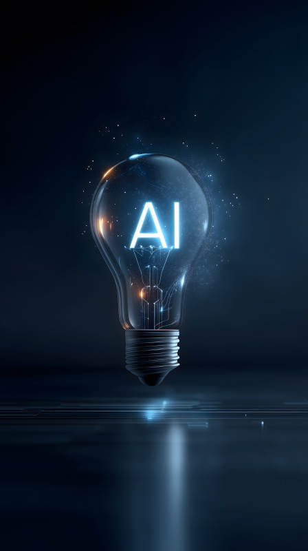 AI創(chuàng)意燈泡科技感-圖片