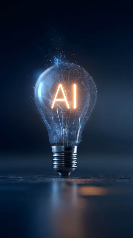 AI燈泡創意理念-圖片