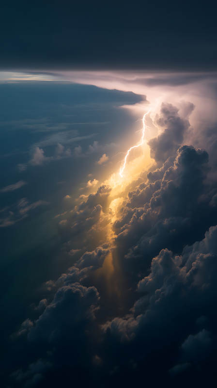 雷電風暴云層輝煌-圖片