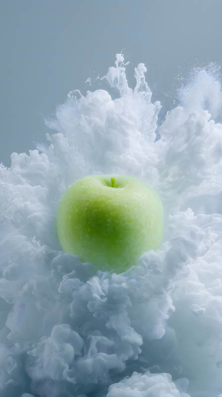 青蘋果云霧綻放-圖片