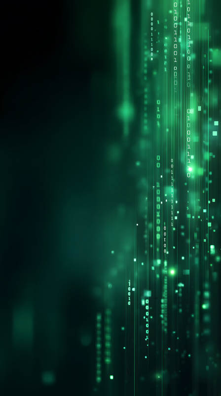 綠色數據流動-圖片