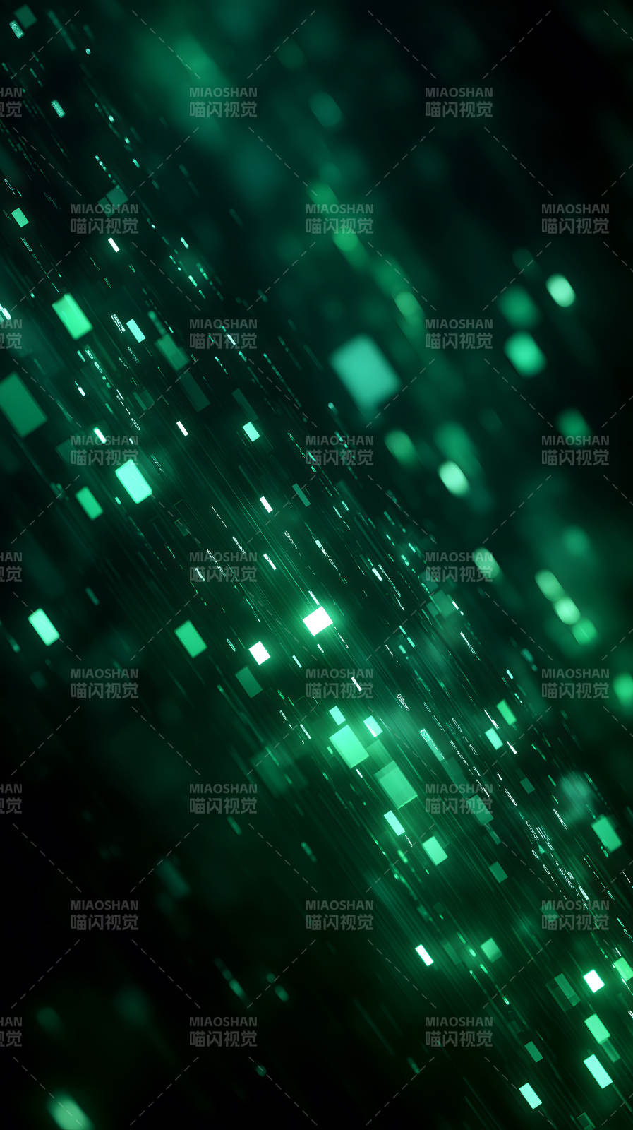 绿色数据流动的抽象图片-图片