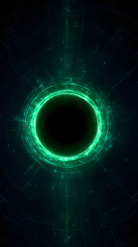 綠色發光科技圓環-圖片