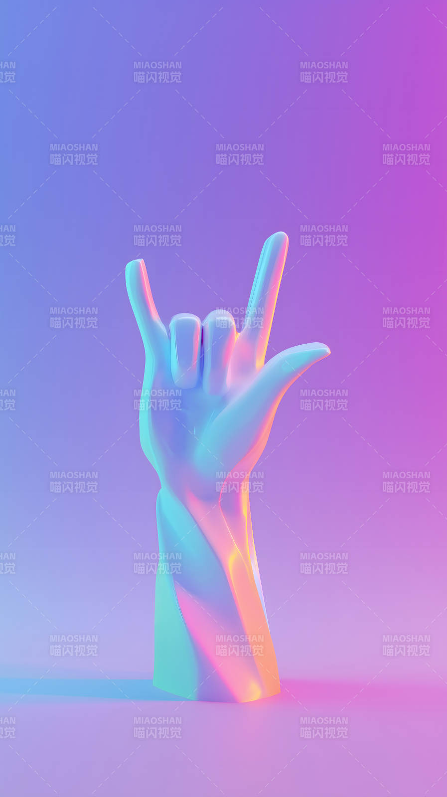 手勢雕塑夢幻光影-圖片