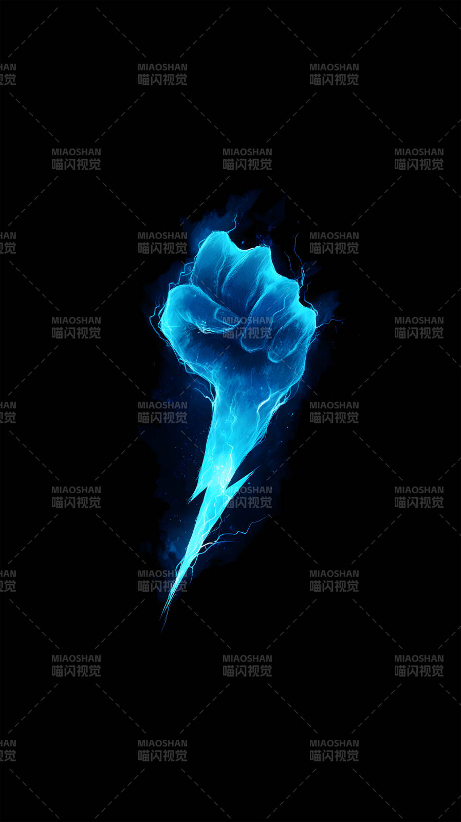 藍色閃電拳頭-圖片