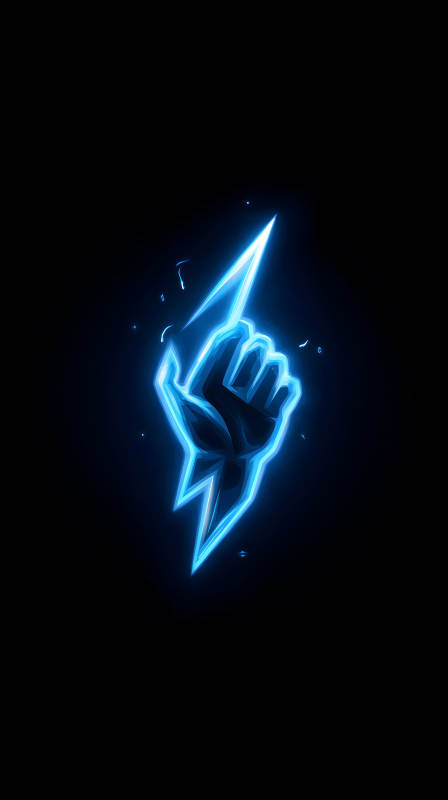 閃電拳頭黑暗背景-圖片