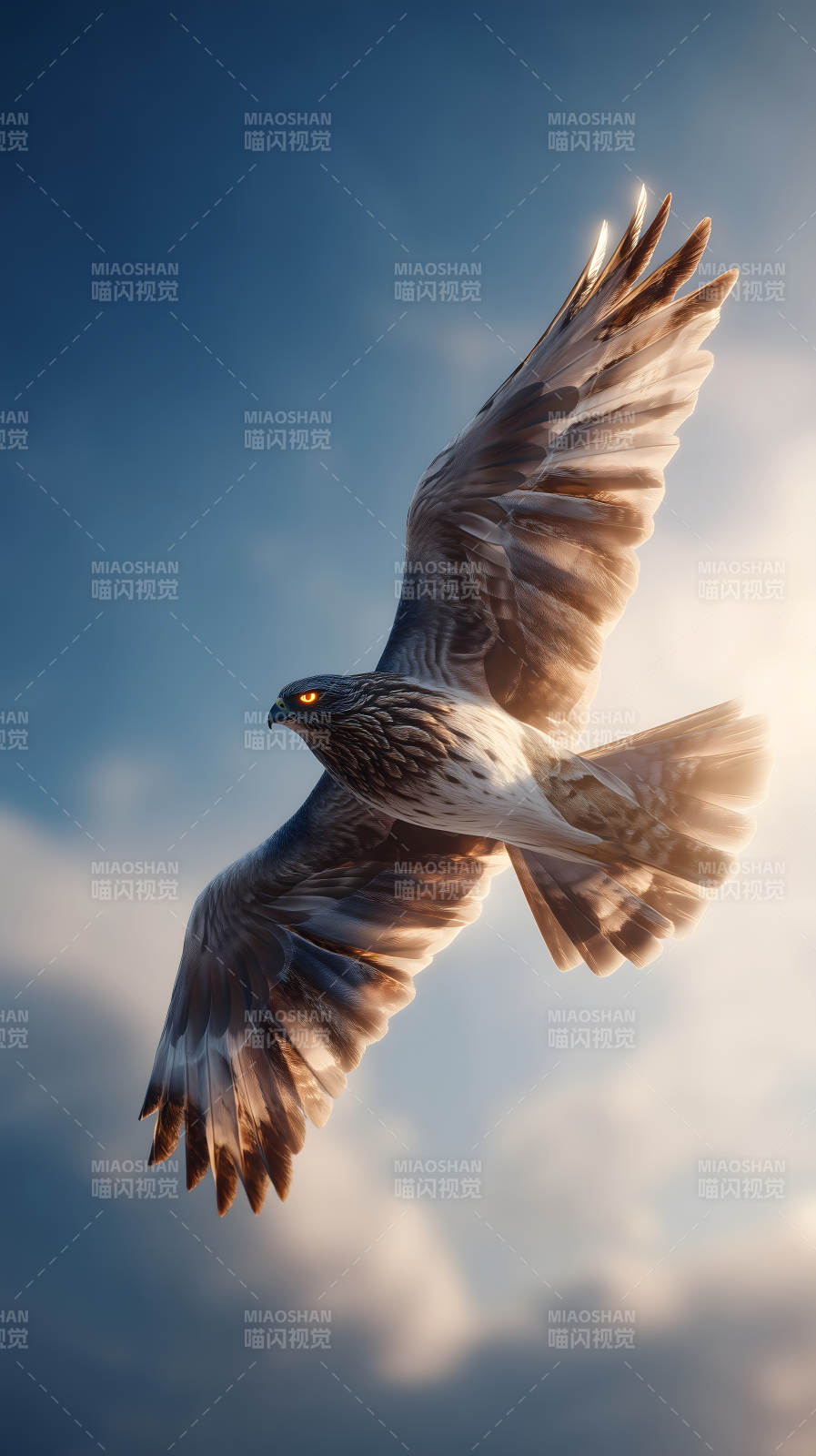 鷹擊長空翱翔藍天-圖片