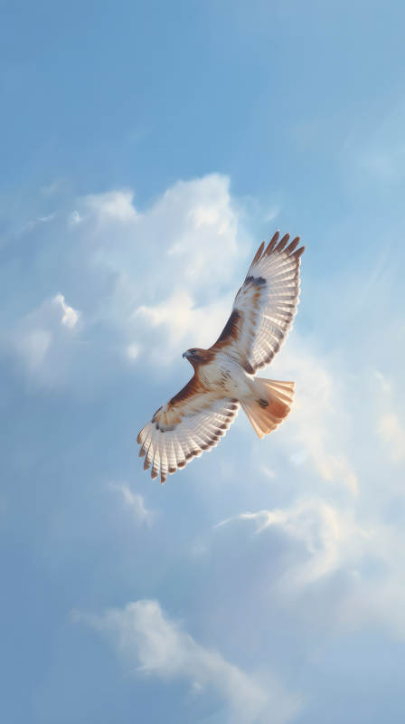 翱翔天際的鷹隼-圖片