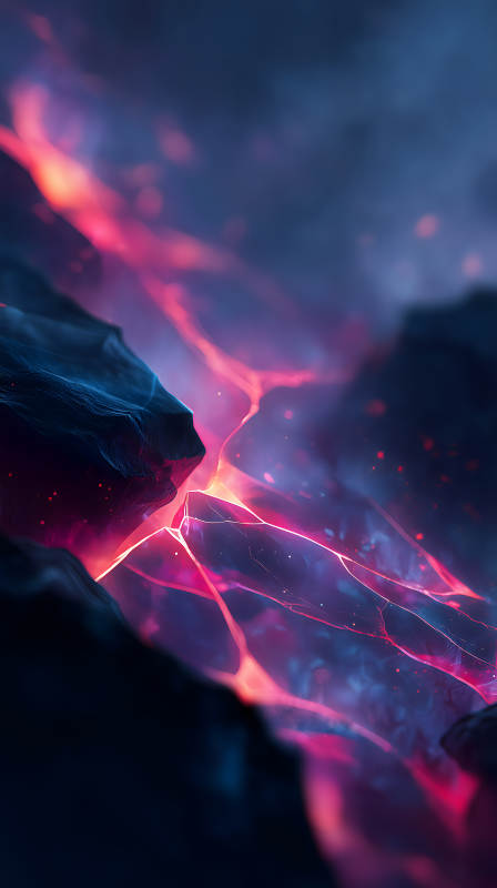 巖漿與黑石相映生輝-圖片