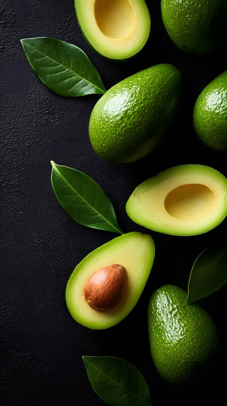 新鮮牛油果特寫-圖片