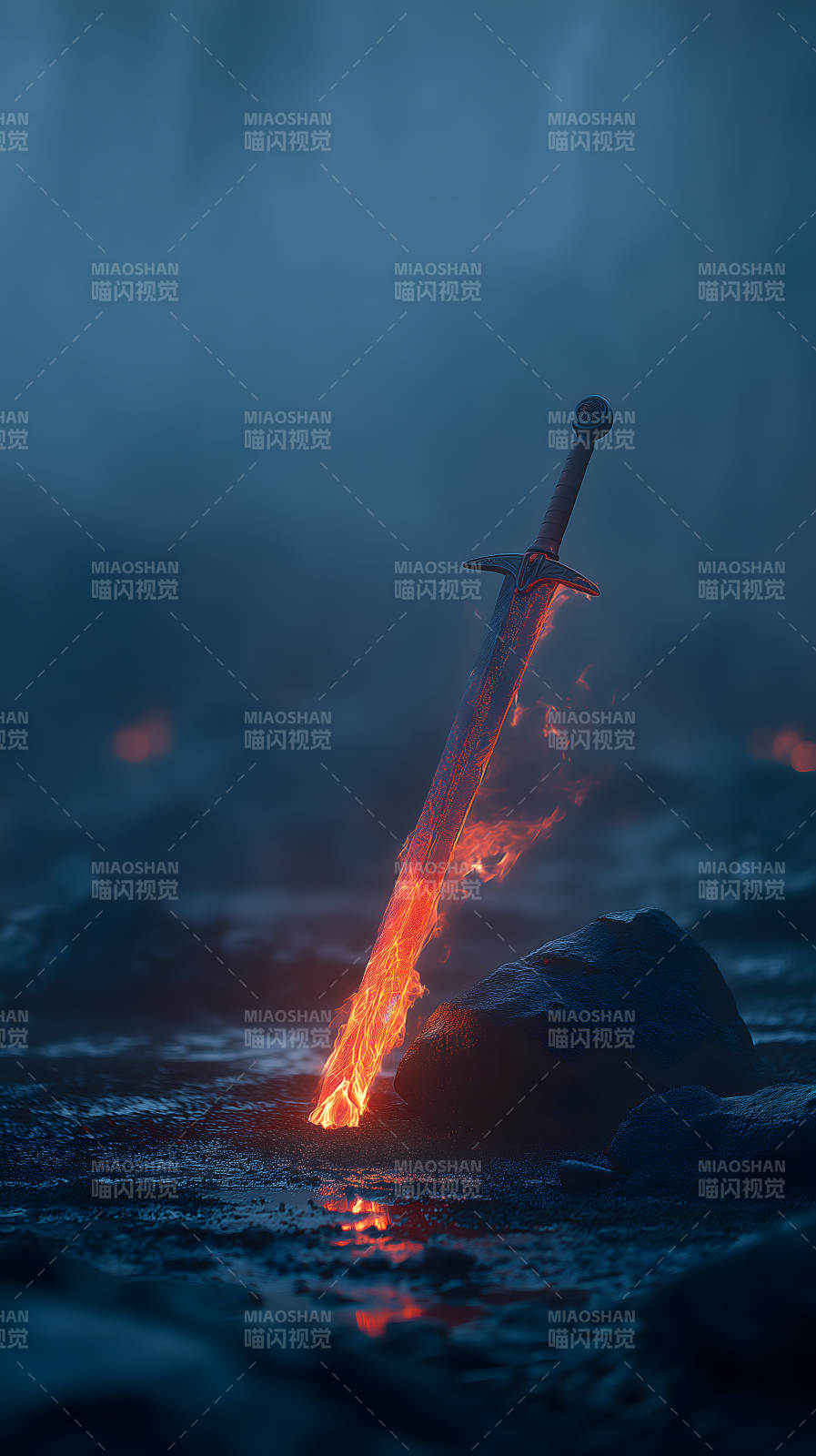 火剑插地末日景象-图片