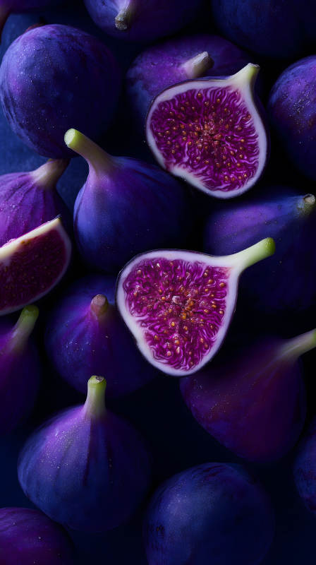 新鮮多汁的無花果特寫-圖片