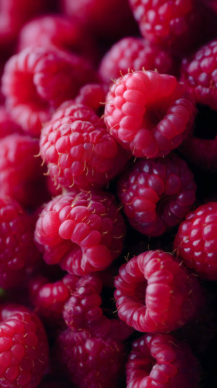 紅樹莓特寫鮮艷欲滴-圖片