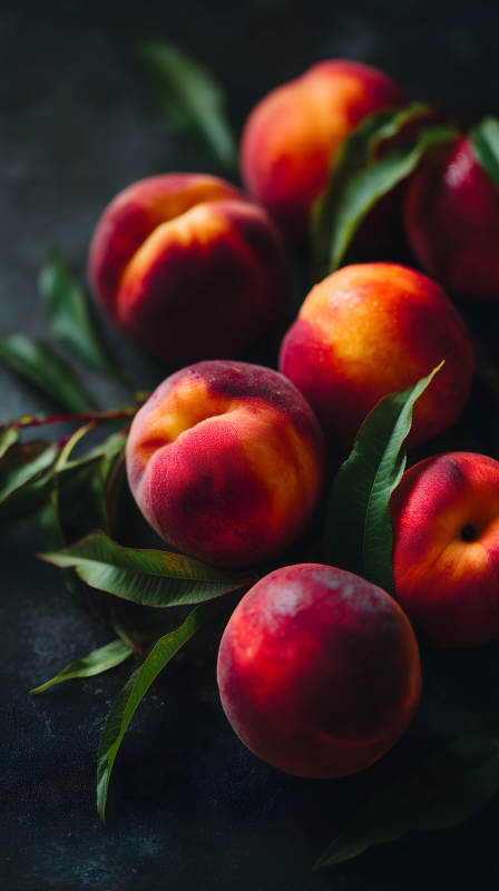 鮮美多汁的水蜜桃-圖片