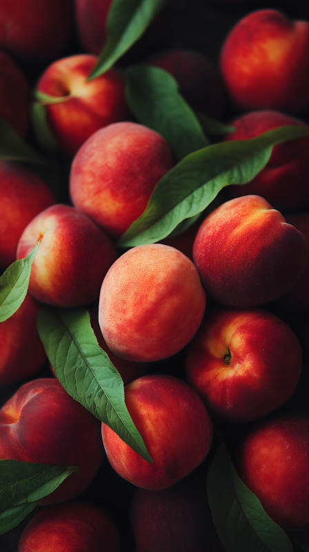 飽滿紅潤的蜜桃特寫-圖片