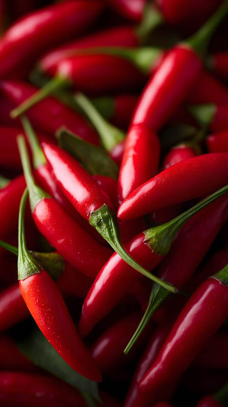 紅辣椒特寫鮮艷欲滴-圖片