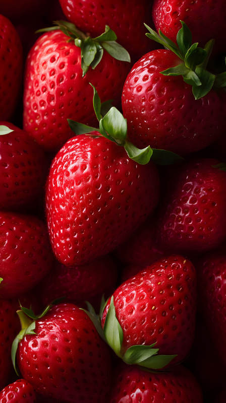 鮮紅草莓特寫-圖片