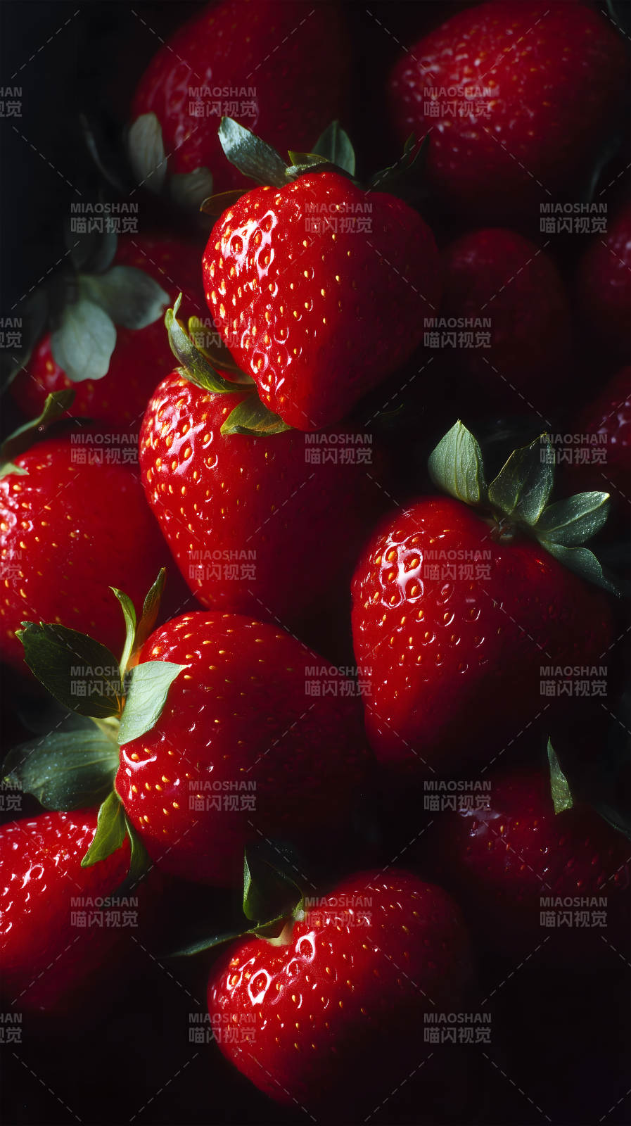 鲜艳草莓特写-图片