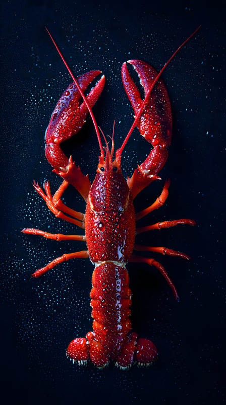 紅色的龍蝦-圖片