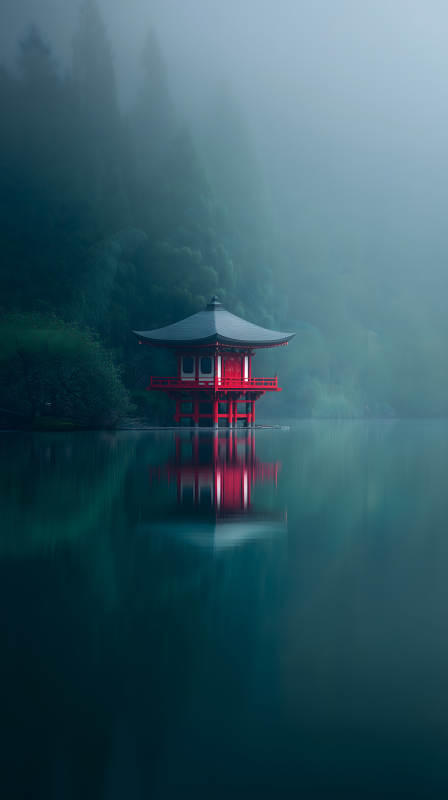 紅亭水影仙境-圖片