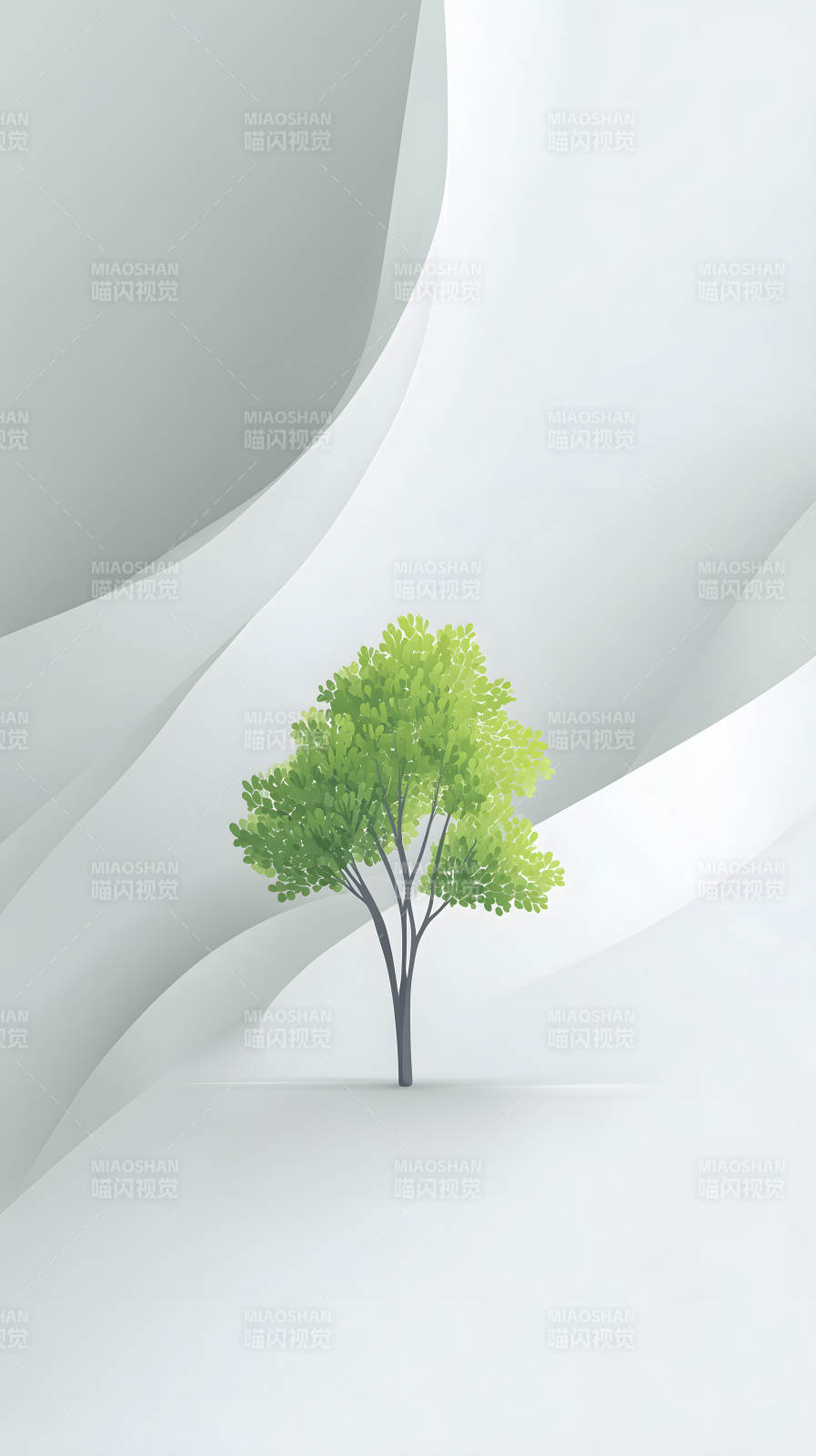 樹木風景意境唯美清新-圖片