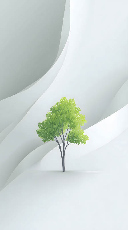 樹木風景意境唯美清新-圖片