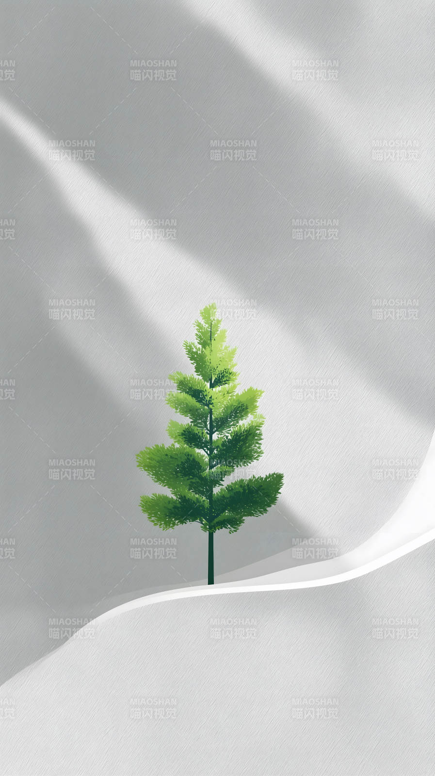 绿树背景墙简洁艺术-图片