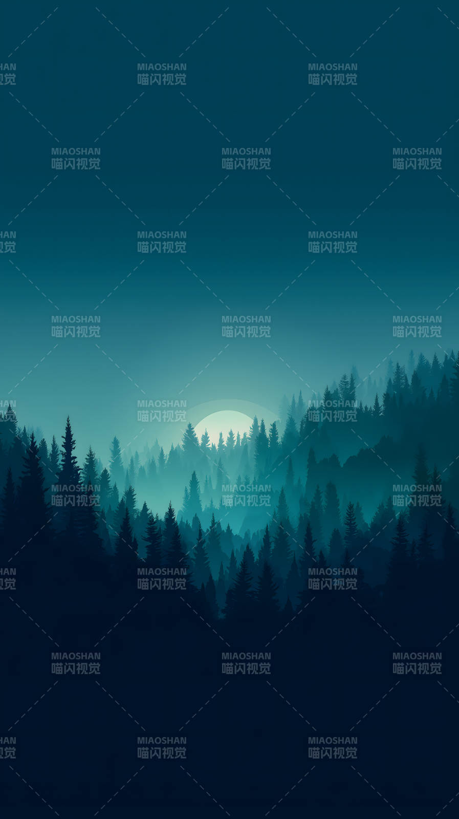 迷霧森林靜謐如畫-圖片