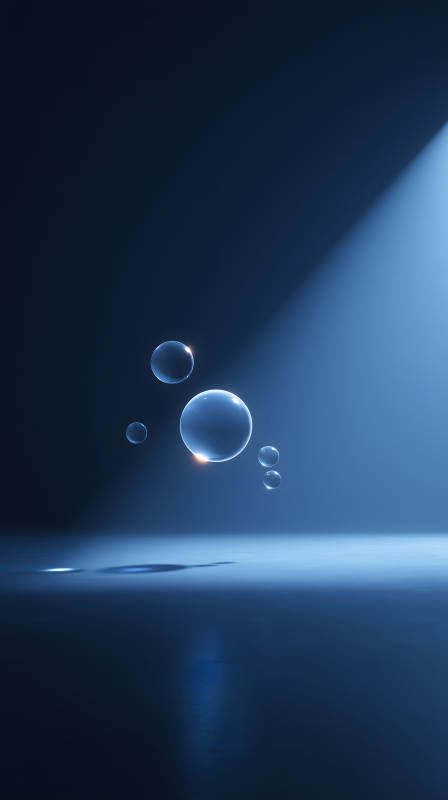 藍色泡泡光影-圖片