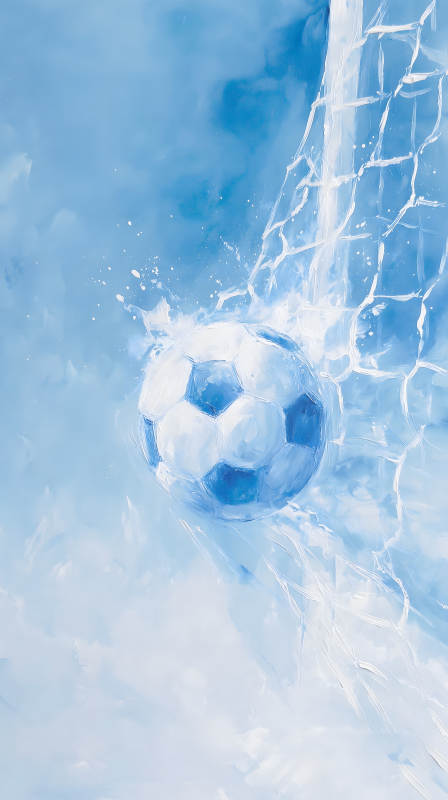 冰封足球破網瞬間-圖片