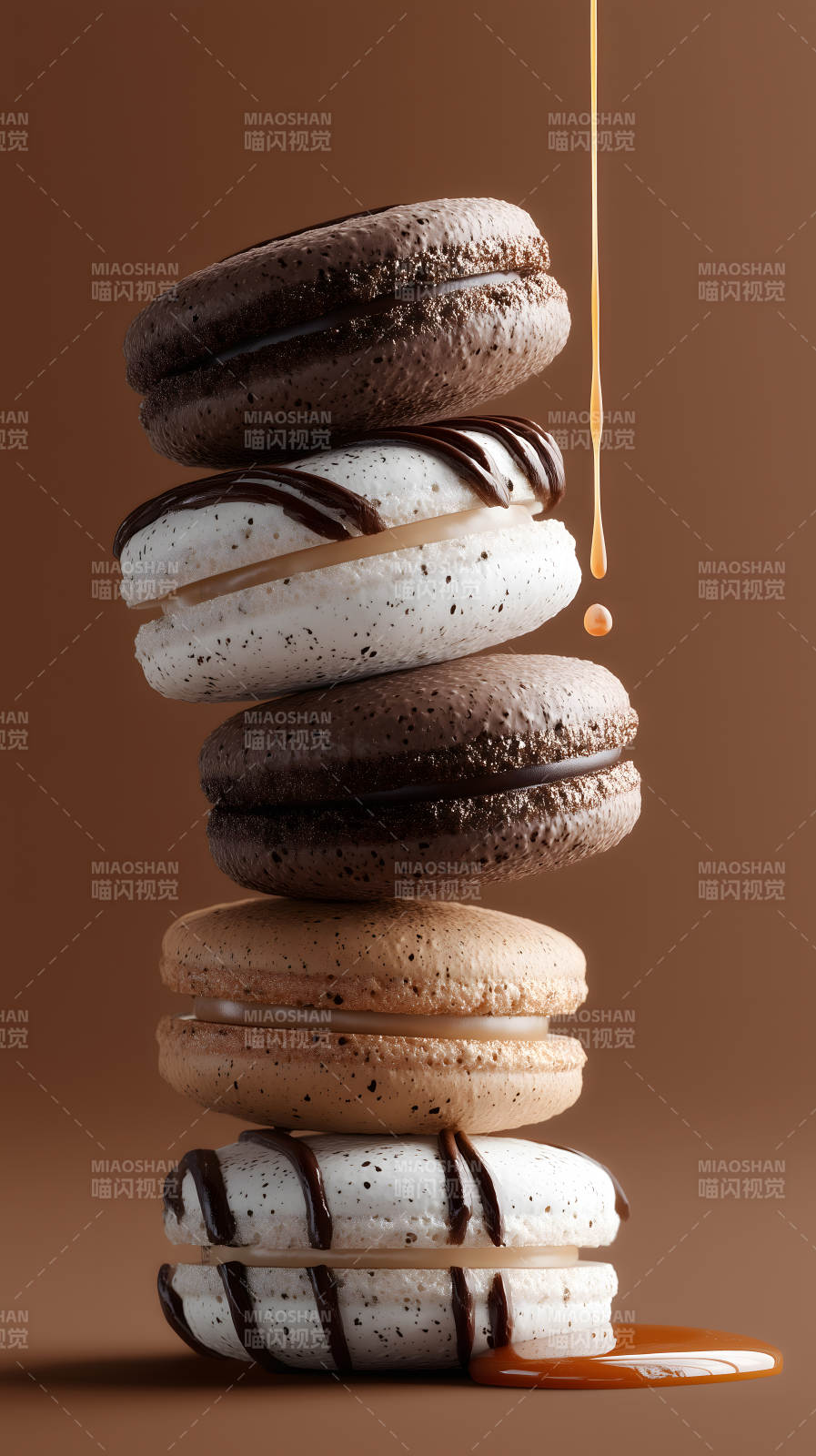 馬卡龍堆疊與流淌-圖片