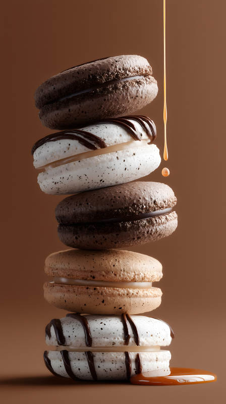 馬卡龍堆疊與流淌-圖片