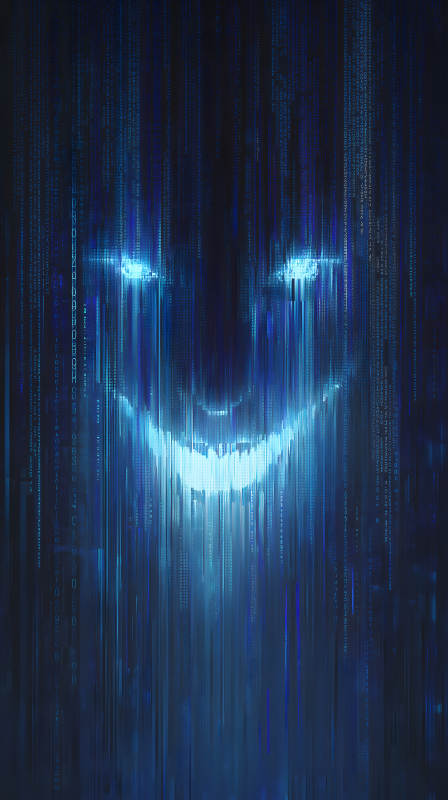 賽博朋克笑臉代碼-圖片