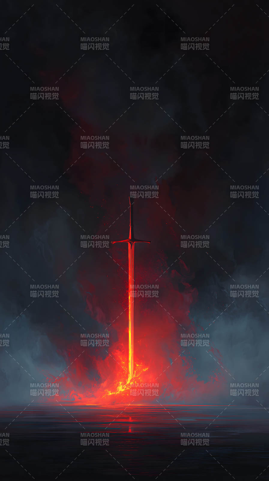 燃烧之剑矗立天地之间-图片