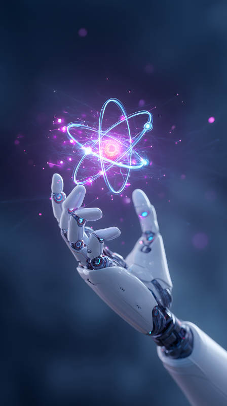 機(jī)器人手持原子-圖片