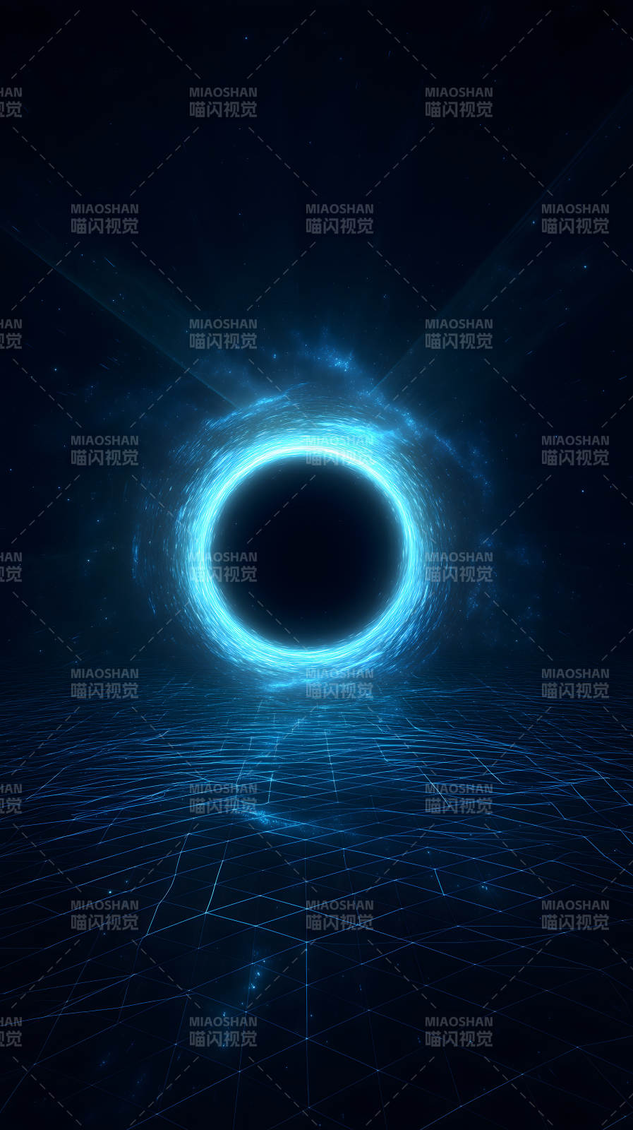 黑洞藍(lán)色宇宙空間-圖片