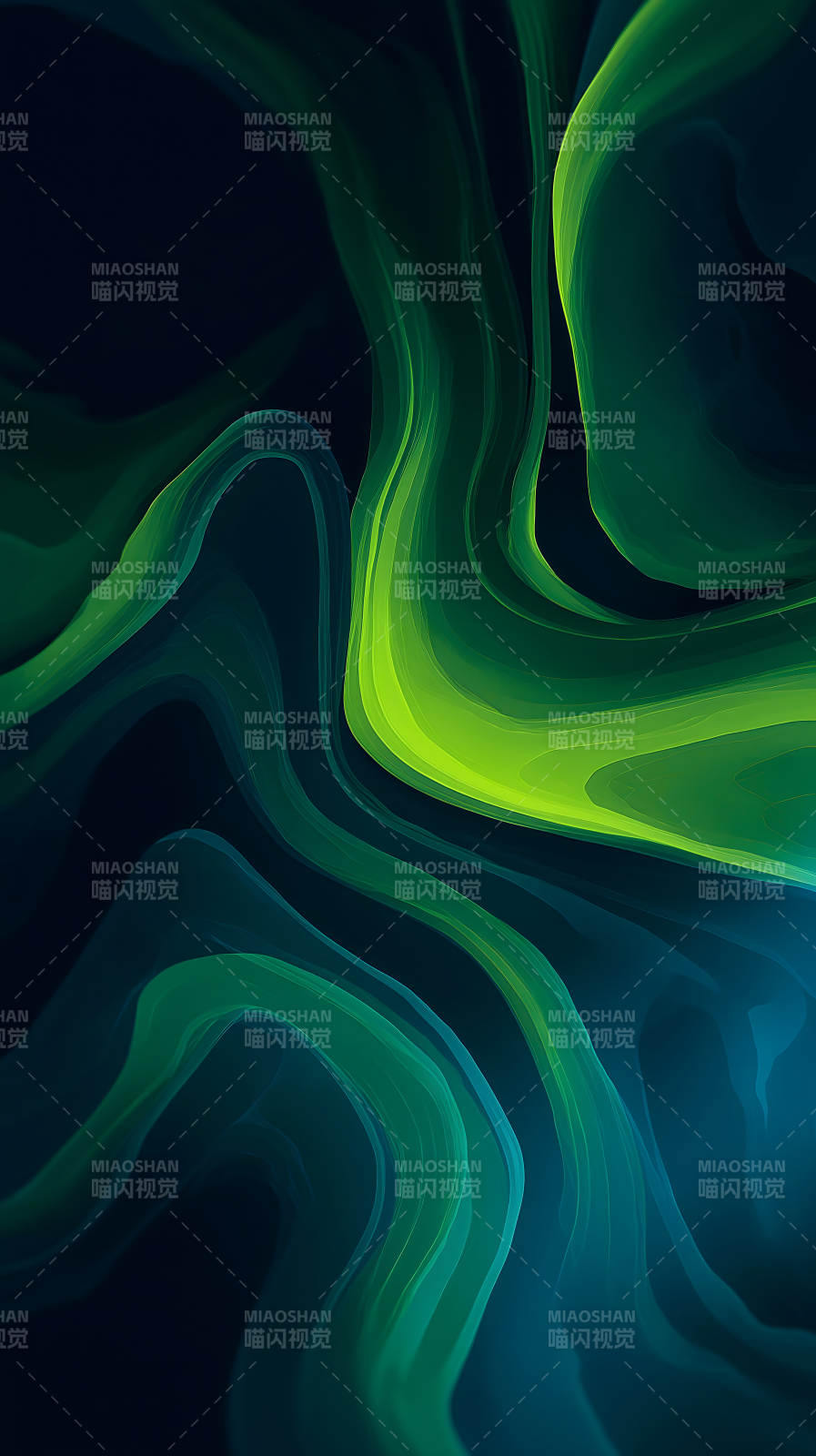 綠色煙霧抽象藝術-圖片