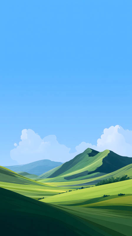 青山綠野晴空萬里-圖片