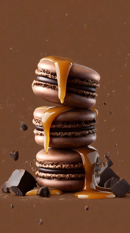 巧克力馬卡龍淋醬-圖片