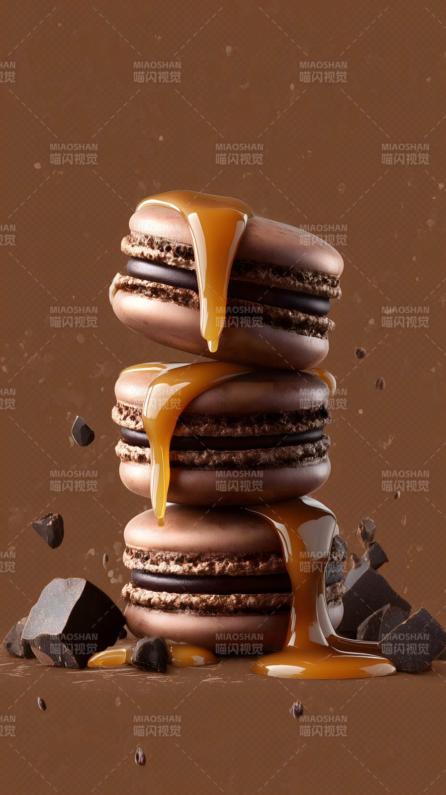 巧克力马卡龙淋酱-图片