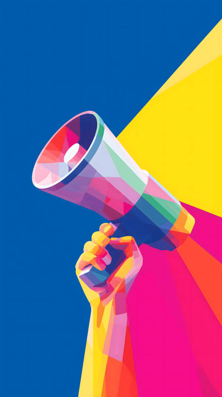 吶喊揚聲器宣言-圖片