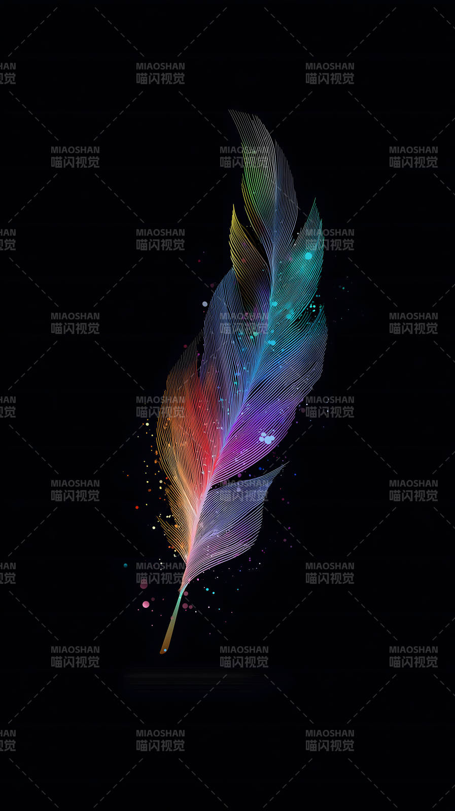 彩羽綻放暗夜-圖片