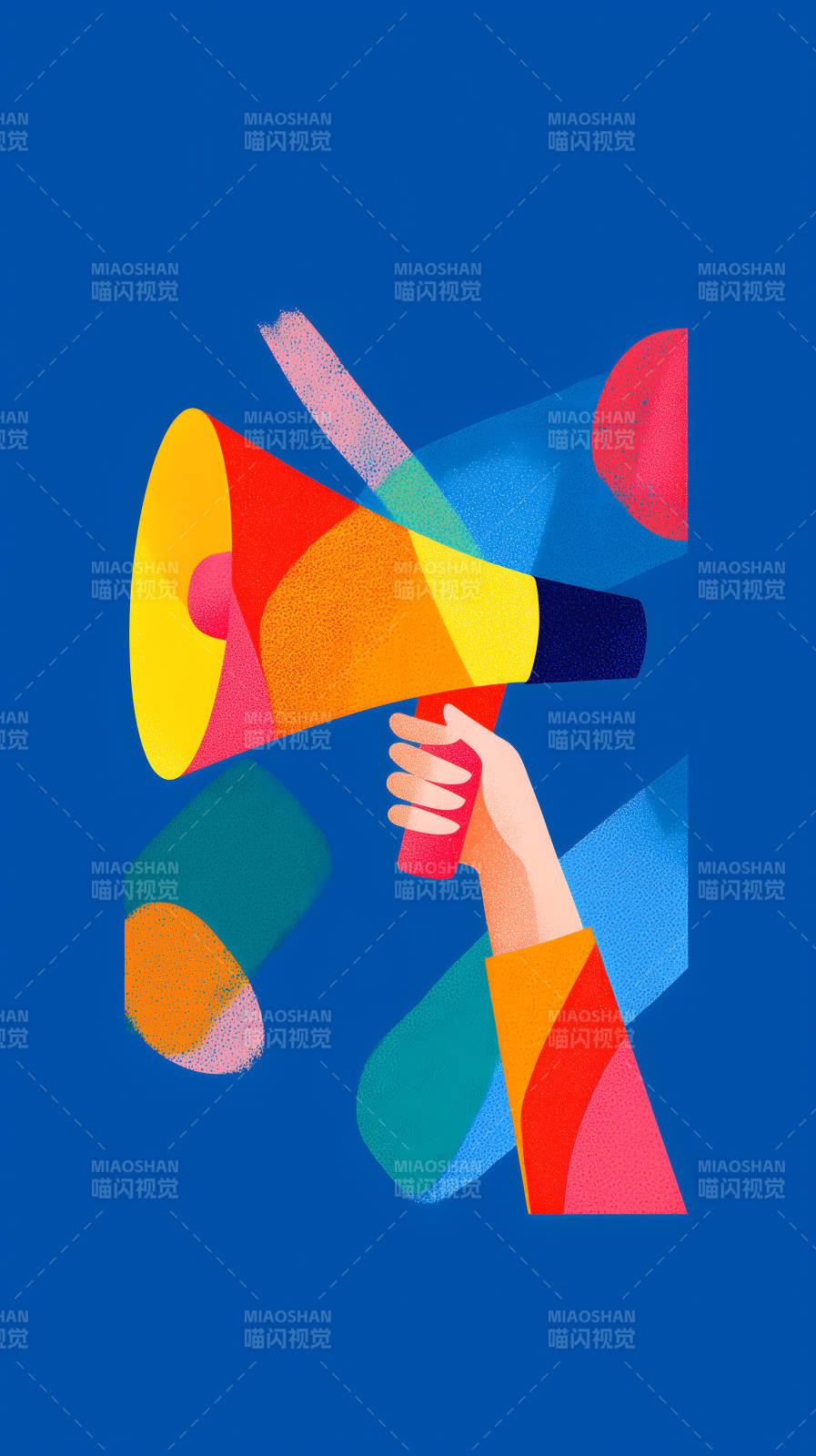 舉起喇叭宣告-圖片