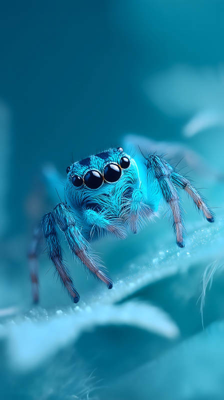 藍蜘蛛特寫鏡頭-圖片