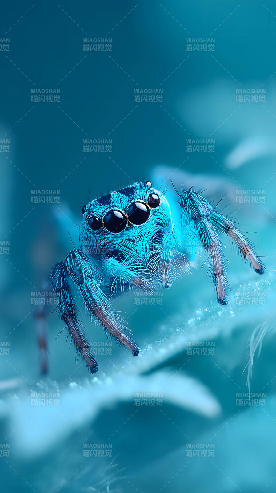 藍蜘蛛特寫鏡頭-圖片