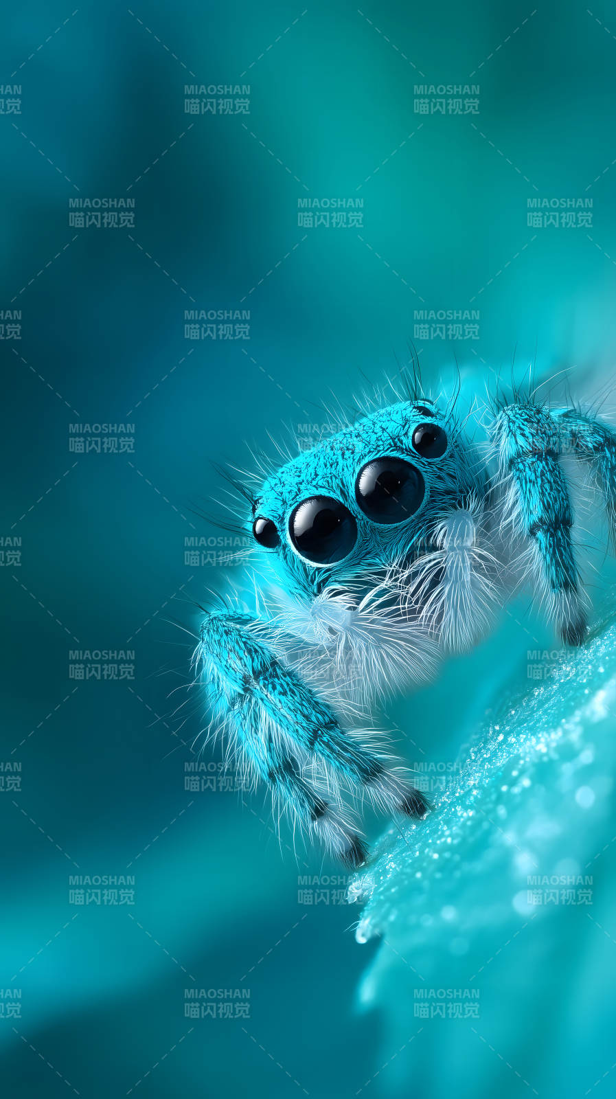 藍色蜘蛛特寫-圖片